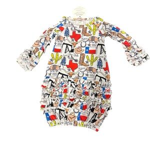 NWT Infant Texas Lone Star State Ruffle Sleep Sack